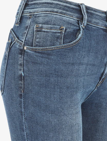 Jean standard effet push up coupe bootcut - Bleu - 3