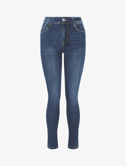 Jean push up coupe slim taile standard - Bleu - 1