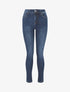 Jean push up coupe slim taile standard - Bleu - 1