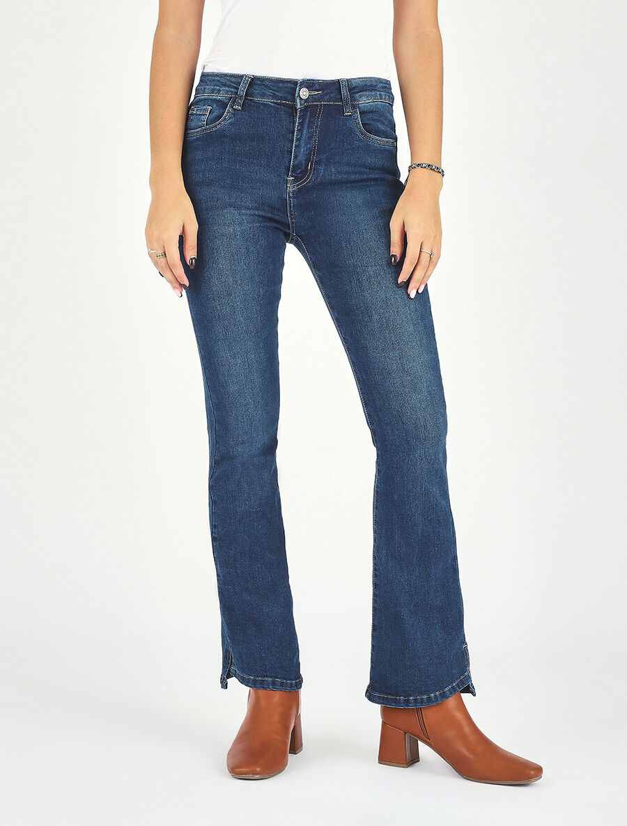 Jean classique coupe bootcut - Bleu - 4