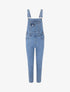 Salopette en jean coupe slim - Bleu - 4