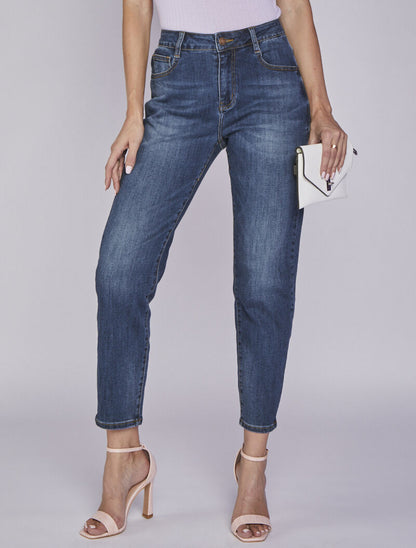 Jean boyfriend délavé - Bleu denim - 5