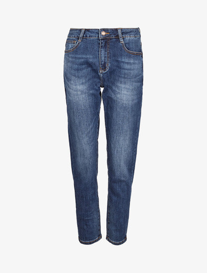 Jean boyfriend délavé - Bleu denim - 3