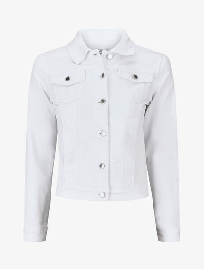 Veste courte en jean - Blanc - 1