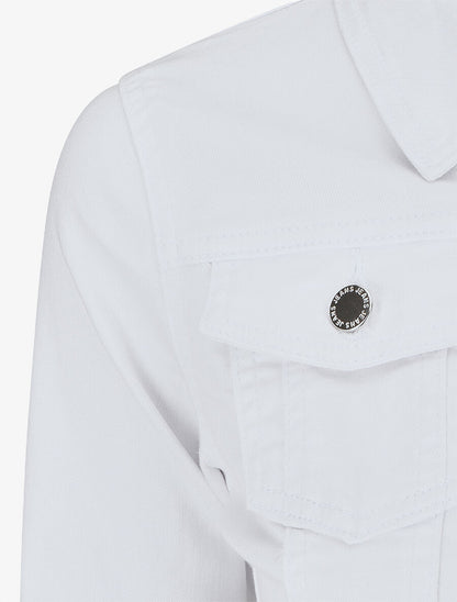 Veste courte en jean - Blanc - 3