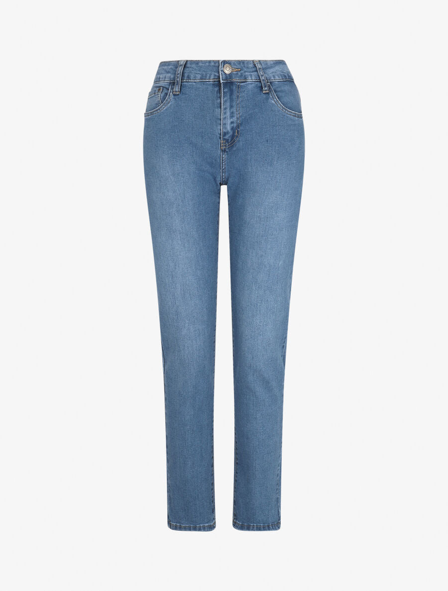 Jean grande taille coupe droite - Bleu - 1