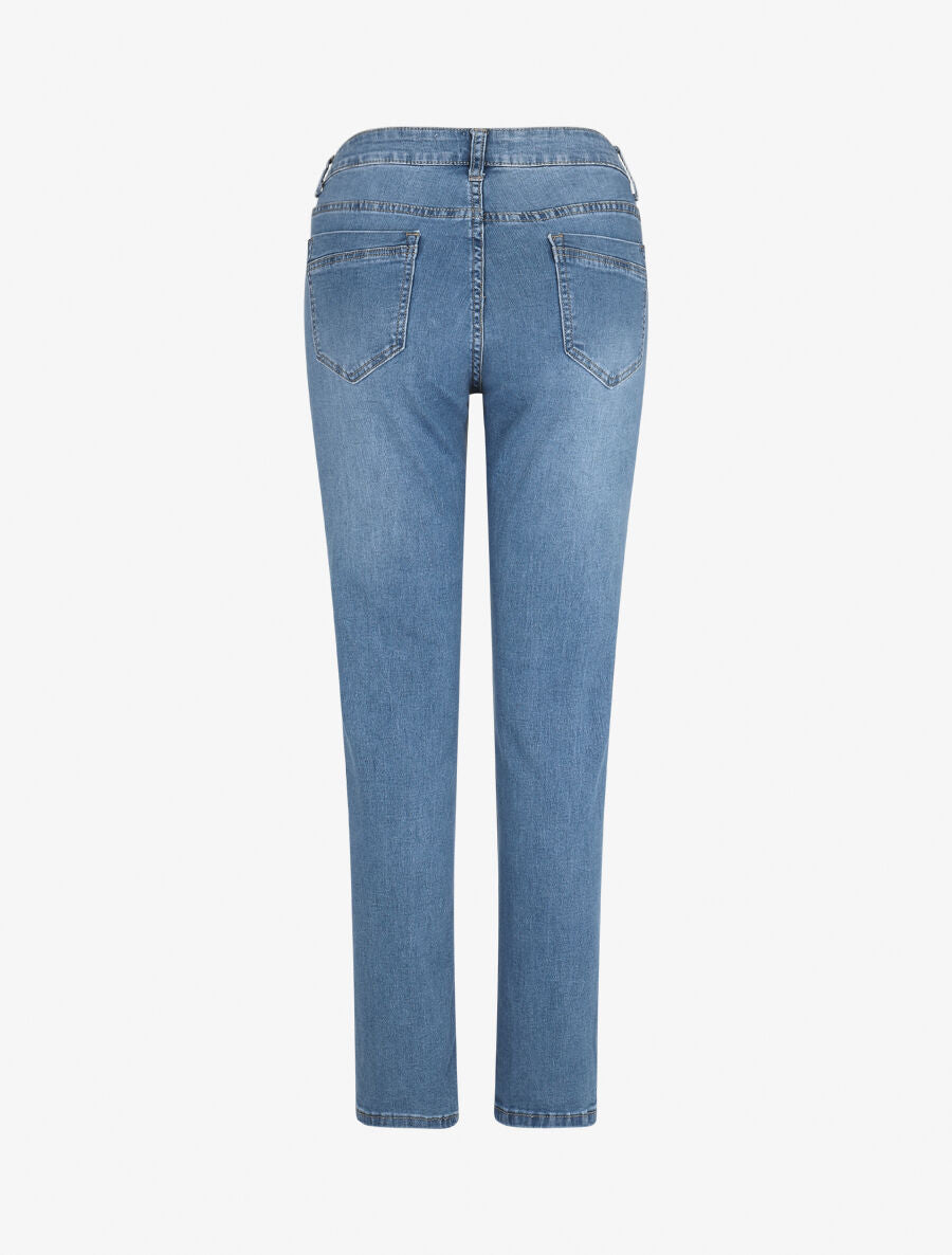 Jean grande taille coupe droite - Bleu - 2