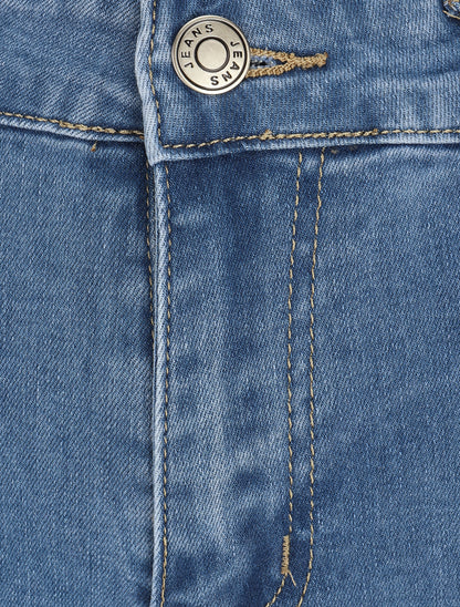Jean grande taille coupe droite - Bleu - 3