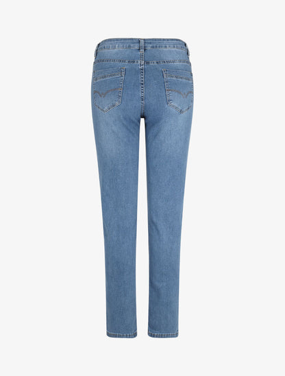 Jean grande taille coupe droite - Bleu clair - 2