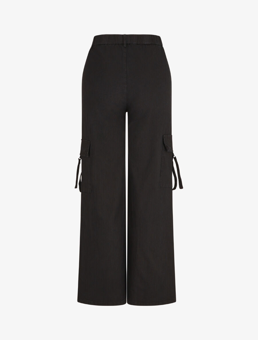 Pantalon cargo à liens - Noir - 2