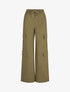 Pantalon cargo taille haute coupe droite - Kaki - 1