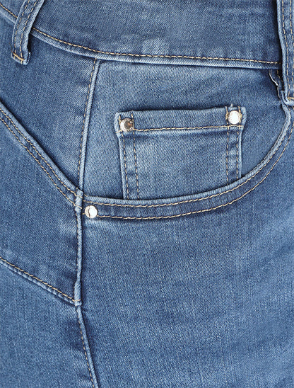 Jean droit push up taille standard - Bleu - 3