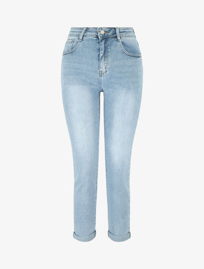 Jean 7/8 taille standard coupe slim - Bleu clair - 1