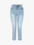 Jean 7/8 taille standard coupe slim - Bleu clair - 1