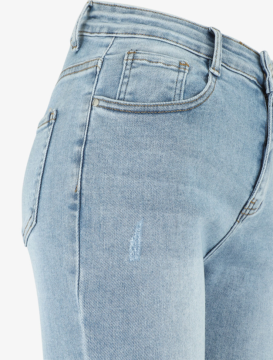 Jean 7/8 taille standard coupe slim - Bleu clair - 3