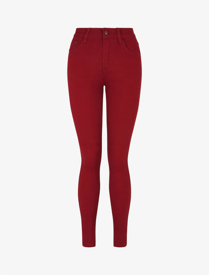 Jean uni coupe slim - Bordeaux - 1