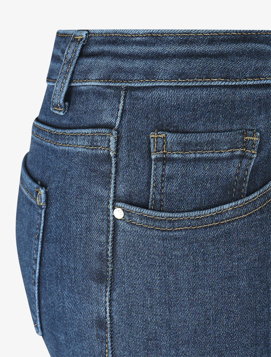 Jean classique à taille haute - Bleu - 3