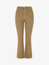 Jean à bords effilochés coupe flare - Beige foncé - 1
