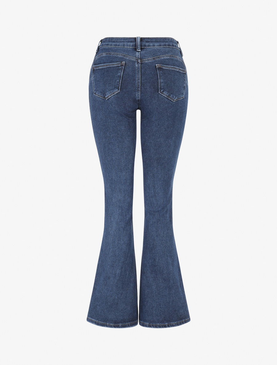 Jean standard coupe flare - Bleu - 2