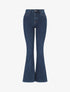 Jean à bords effilochés coupe flare - Bleu - 4