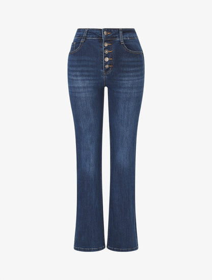 Jean push up coupe droite - Bleu - 1