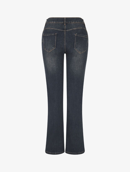 Jean push up coupe droite - Bleu denim - 2