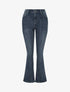 Jean standard push up délavé coupe flare - Bleu - 1