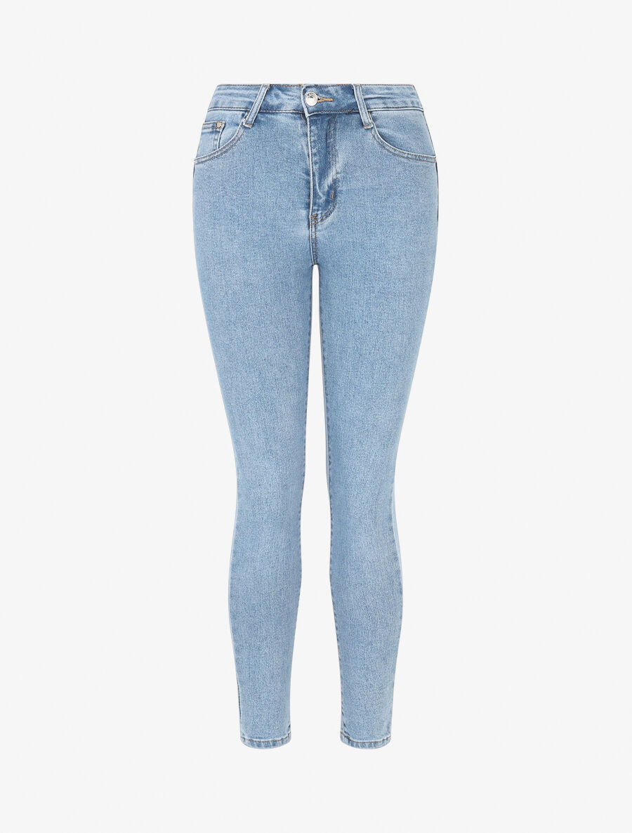 Jean push up coupe skinny - Bleu clair - 1