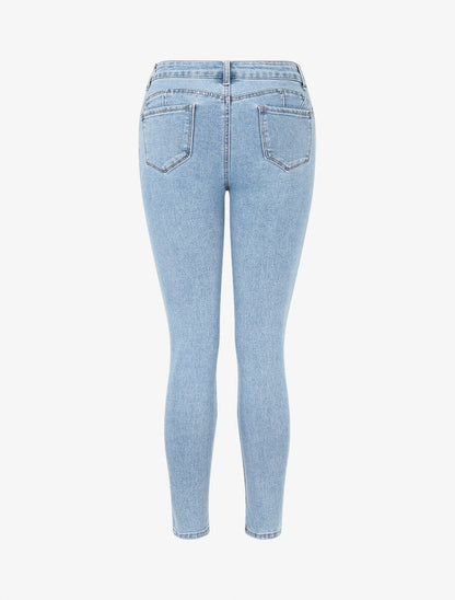 Jean push up coupe skinny - Bleu clair - 2