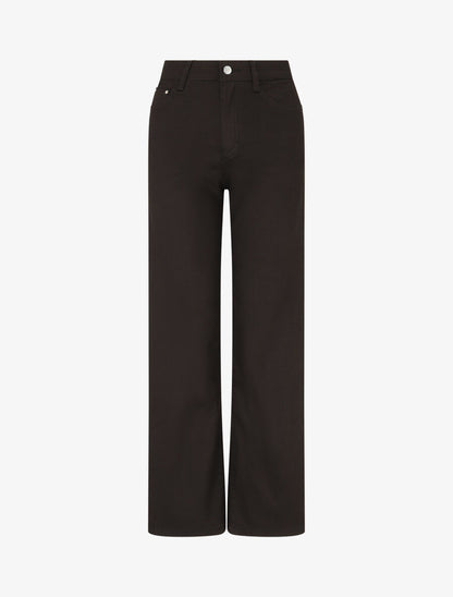 Jean droit push up taille haute - Noir - 4