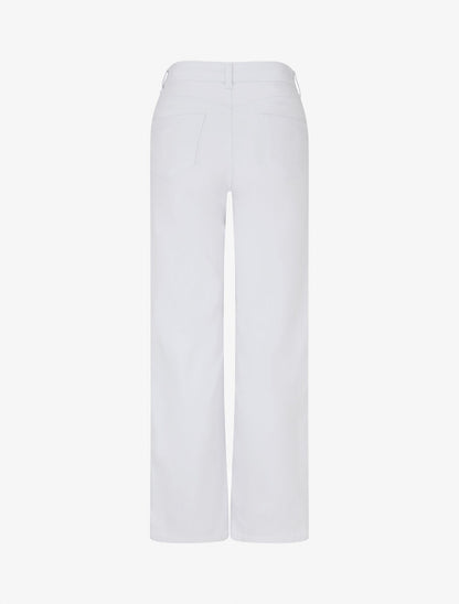 Jean droit push up taille haute - Blanc - 2
