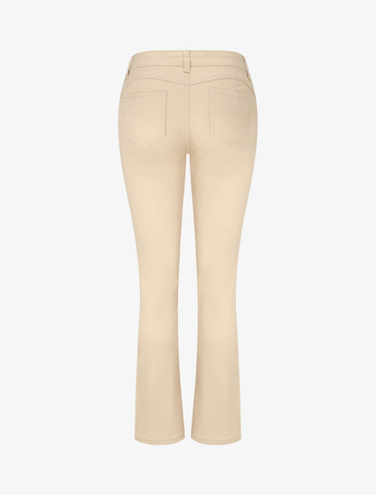 Jean droit grande taille effet push up - Beige - 2