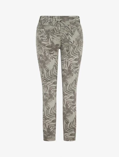 Jean slim imprimé feuillage - Kaki - 2