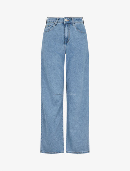 Jean style baggy coupe droite - Bleu - 4