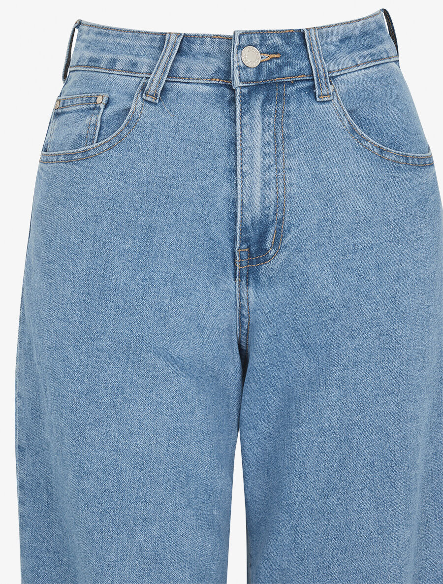Jean style baggy coupe droite - Bleu - 3