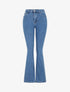 Jean taille haute coupe flare - Bleu - 1