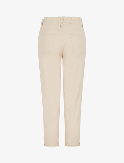 Jean mom taille haute froncée - Beige clair - 2