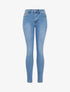Jean coupe skinny délavé - Bleu clair - 1