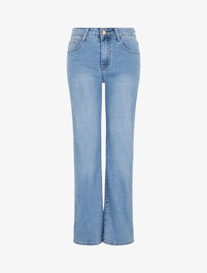 Jean taille standard coupe droite - Bleu clair - 1