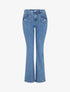 Jean bootcut à poches boutonnées - Bleu - 4