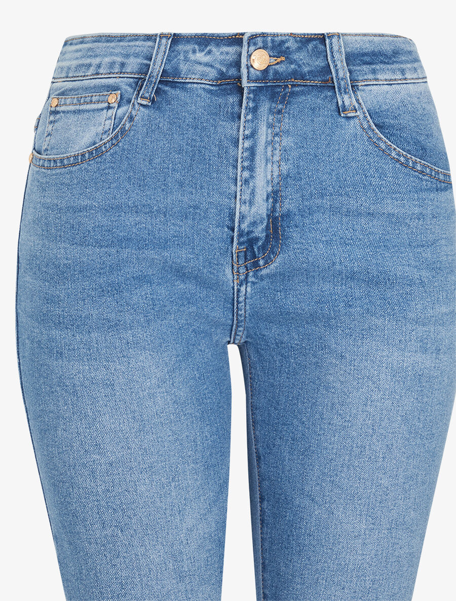 Jean coupe skinny grande taille - Bleu clair - 3