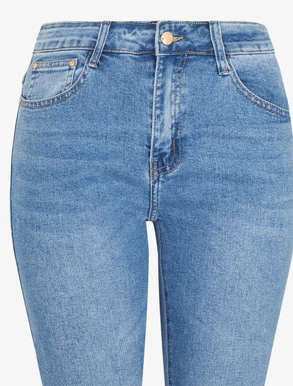 Jean coupe skinny grande taille - Bleu clair - 3