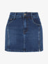 Short en jean style jupe taille standard - Bleu - 1