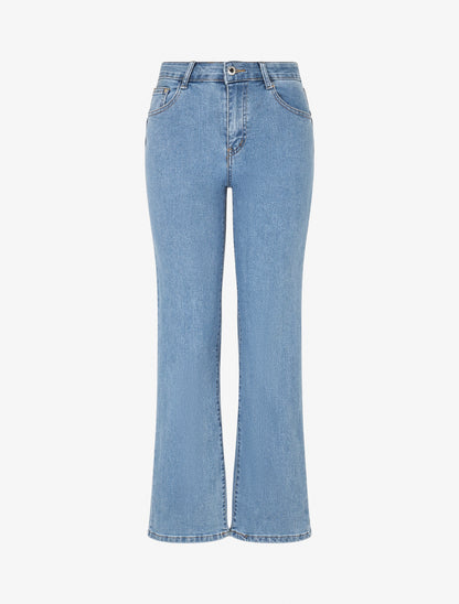 Jean coupe droite taille haute - Bleu clair - 1