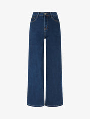 Jean ample à taille standard - Bleu foncé - 1