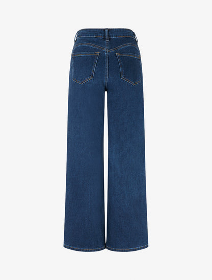 Jean ample à taille standard - Bleu foncé - 2