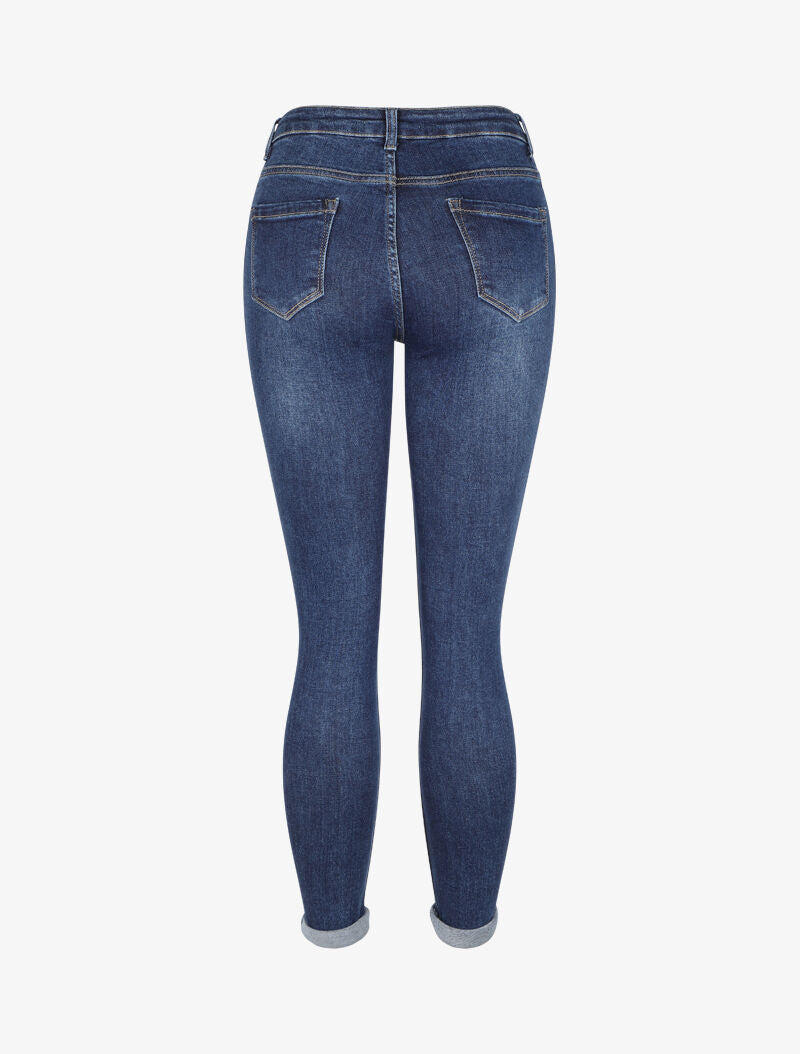 Jean slim surpiqué - Bleu denim - 2