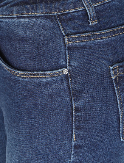 Jean slim surpiqué - Bleu denim - 3