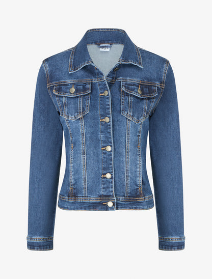 Veste en jean droite - Bleu - 1