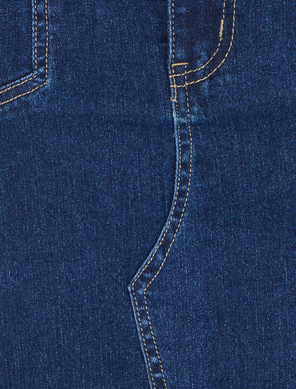 Jupe longue en jean grande taille - Bleu denim - 3